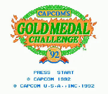 Capcom's Gold Medal Challenge '92 (USA) screen shot title